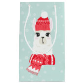 Petit Sac Cadeau Joli Noël Alpaca (Devant)