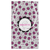 Petit Sac Cadeau Joli rose chaud et noir Ladybug Dessin Motif enfan (Dos)