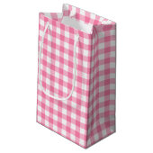 Petit Sac Cadeau Joli rose En vichy Motif (Dos Angle)