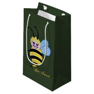 Petit Sac Cadeau Jolie Abeille Aquarelle Avec Un Bon Sourire