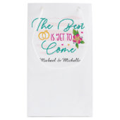 Petit Sac Cadeau Jolie fête de fiançailles de mariage personnalisab (Dos)