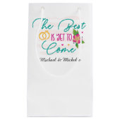 Petit Sac Cadeau Jolie fête de fiançailles de mariage personnalisab (Devant)