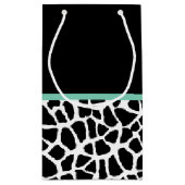 Petit Sac Cadeau Jolie Giraffe Imprimé Monnaie Vert Bow avec nom (Dos)