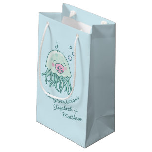 Petit Sac Cadeau Jolie méduse Baby shower Kawaii Rose Girl