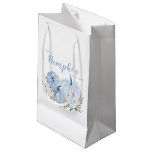 Petit Sac Cadeau Jolie petite citrouille bleue Baby Shower