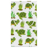 Petit Sac Cadeau Jolie plage tortue carrelée (Dos)