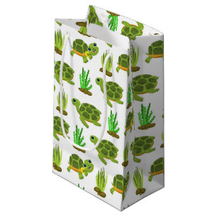 Petit Sac Cadeau Jolie plage tortue carrelée