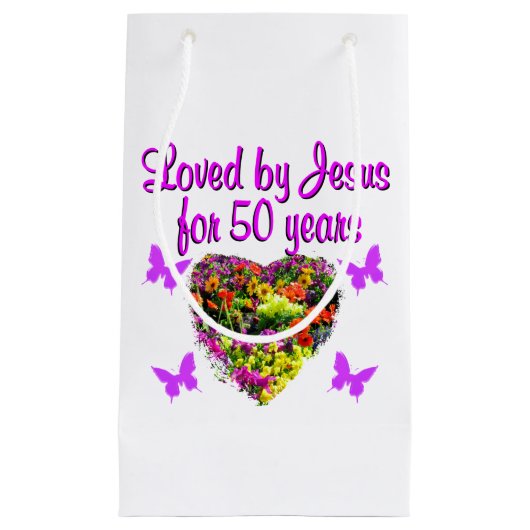 PETIT SAC CADEAU JOLIE PURPLE 50E ANNIVERSAIRE CONCEPTION (Devant)