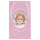 Petit Sac Cadeau Jolie Rose Anniversaire Princesse Tiara Simple (Dos)