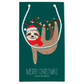 Petit Sac Cadeau Jolie Sloth Christmas (Dos)