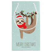 Petit Sac Cadeau Jolie Sloth Christmas (Dos)
