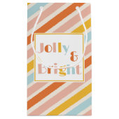 Petit Sac Cadeau Jolly et Bright Fun Bold Stripes Noël (Dos)