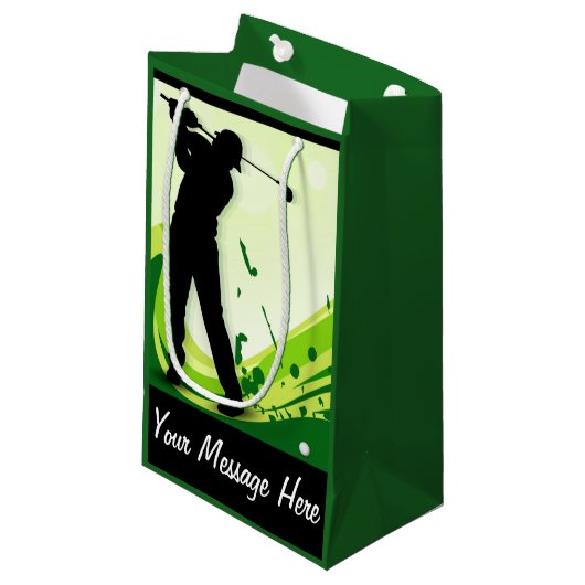 Petit Sac Cadeau Joueur de golf Artsy (Devant Angle)