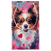 Petit Sac Cadeau Jour des Valentines, chien de papillon (Dos)