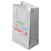 Petit Sac Cadeau Joy To The World Typographie Sweater (Dos Angle)