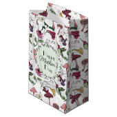 Petit Sac Cadeau Joyeuse Fête des mères Jardin enchanté Colibri (Devant Angle)