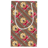 Petit Sac Cadeau Joyeuses fêtes de chien (Devant)