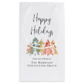 Petit Sac Cadeau Joyeuses Fêtes de Noël Entreprise (Dos)