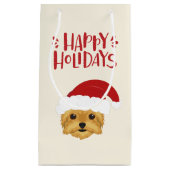 Petit Sac Cadeau Joyeuses fêtes - Joyeux Noël Yorkshire Terrier (Devant)