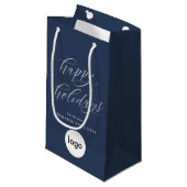 Petit Sac Cadeau Joyeuses vacances Moderne Business Logo Noël (Devant Angle)