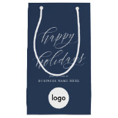 Petit Sac Cadeau Joyeuses vacances Moderne Business Logo Noël (Devant)