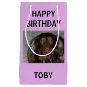 Petit Sac Cadeau Joyeux Anniversaire À Mon Chien Bébé (Devant)