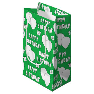 Petit Sac Cadeau Joyeux anniversaire avec un Arrière - plan vert d
