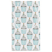 Petit Sac Cadeau Joyeux Anniversaire Bleu Cupcake Sprinkles Frostin (Dos)