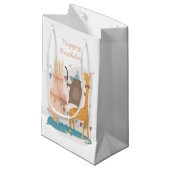 Petit Sac Cadeau Joyeux anniversaire. De mignons animaux. Funny our (Devant Angle)