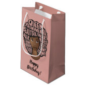 Petit Sac Cadeau Joyeux anniversaire, encourageant les femmes noire (Dos Angle)