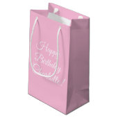 Petit Sac Cadeau Joyeux Anniversaire nom de script personnalisé tex (Dos Angle)