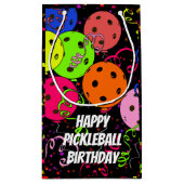 Petit Sac Cadeau Joyeux Anniversaire Pickleball Ballons Confetti No (Dos)