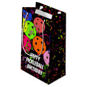 Petit Sac Cadeau Joyeux Anniversaire Pickleball Ballons Confetti No (Dos Angle)