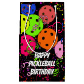 Petit Sac Cadeau Joyeux Anniversaire Pickleball Ballons Confetti No (Devant)
