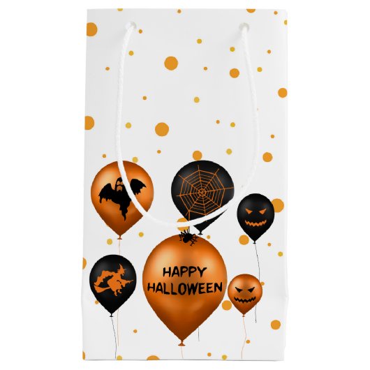Petit Sac Cadeau Joyeux Ballons du parti Halloween (Devant)