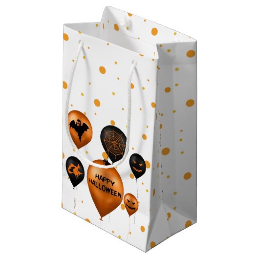 Petit Sac Cadeau Joyeux Ballons du parti Halloween (Devant Angle)