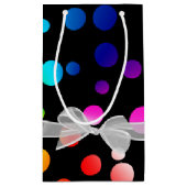 Petit Sac Cadeau Joyeux bow d'anniversaire sur les points (Dos)