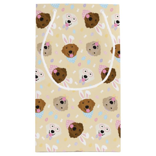 Petit Sac Cadeau Joyeux Chiens de Pâques (Dos)