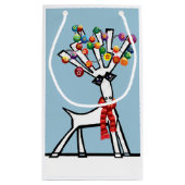 Petit Sac Cadeau Joyeux Chris Moose ou renne (Dos)