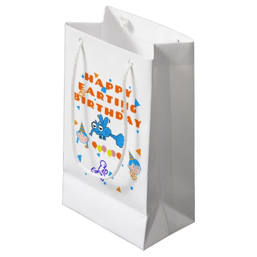 Petit Sac Cadeau Joyeux Farting Anniversaire Bug (Devant Angle)