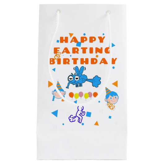 Petit Sac Cadeau Joyeux Farting Anniversaire Bug (Devant)