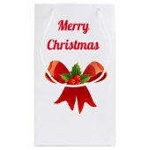 Petit Sac Cadeau Joyeux Noël à Red Bow (Dos)