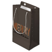Petit Sac Cadeau "Joyeux Noël" Bloc de couleur moderne Leopard Boho (Devant Angle)