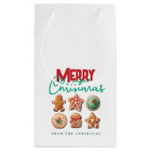 Petit Sac Cadeau Joyeux Noël Cookie Exchange Fête de Fête (Dos)