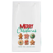 Petit Sac Cadeau Joyeux Noël Cookie Exchange Fête de Fête (Devant)