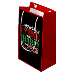 Petit Sac Cadeau Joyeux Noël et Bonne Année
