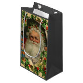 Petit Sac Cadeau Joyeux Noël Père Noël classique antique (Devant Angle)