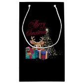 Petit Sac Cadeau Joyeux Noël Raindeer (Dos)