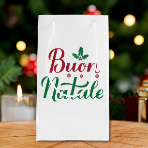 Petit Sac Cadeau Joyeux Noël Rouge et Vert Noël
