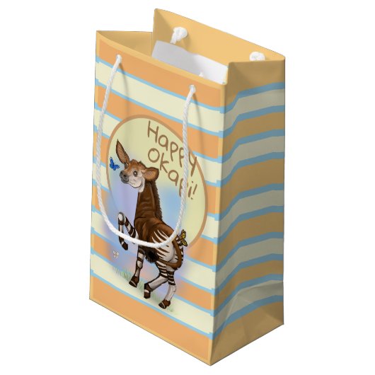 Petit Sac Cadeau Joyeux Okapi ! (Dos Angle)